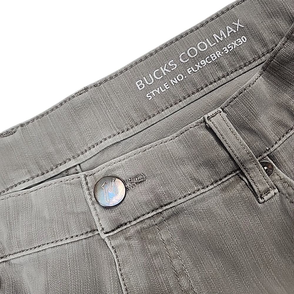 Mugsy Men's Bucks Coolmax 5-Pocket Jeans/Pants Khaki/Tan/Beige • 32x28 - Picture 9 of 10